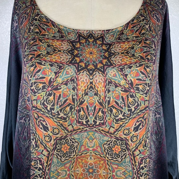 Johnny Was Biya Mandala Printed Silk Tunic Sz S - Picture 4 of 8